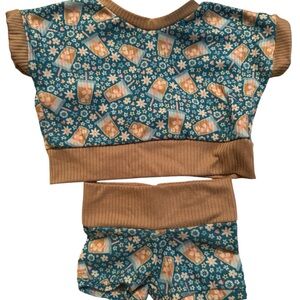 Little Miss Mae Boutique iced coffee short set